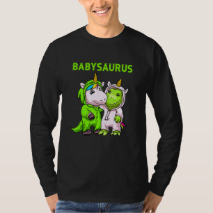 Babysaurus Father With Baby Son Or Daughter Partne T-Shirt