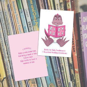 Babysaurus T-rex Pink Books for Baby Enclosure Card