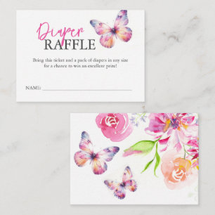 Babyshower Cartes de fermeture Papillon de rabat d