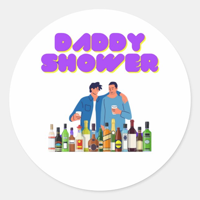 Babyshower Gifts for him Baby Announcement Gift  Classic Round Sticker (Front)