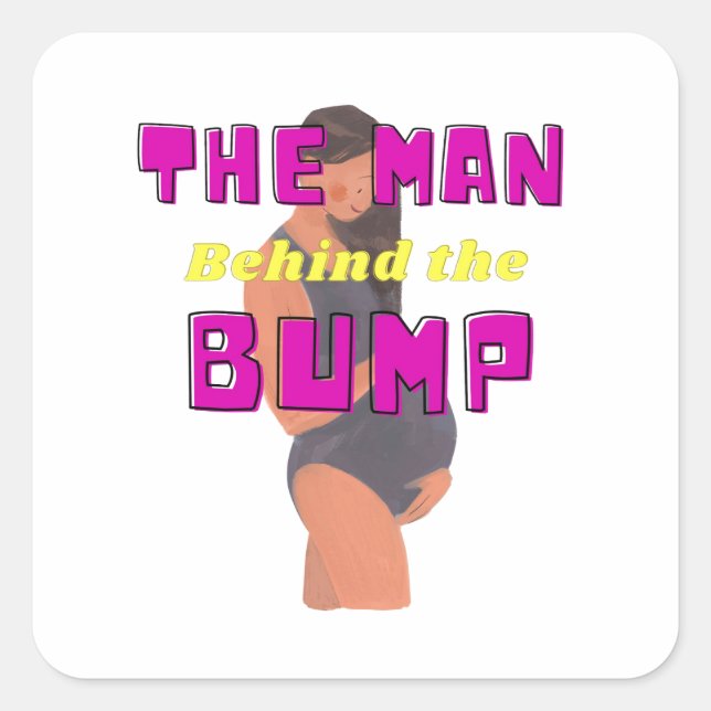 Babyshower Gifts for him Baby Announcement Gift Square Sticker (Front)