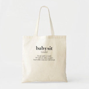 Babysit Tote Bag