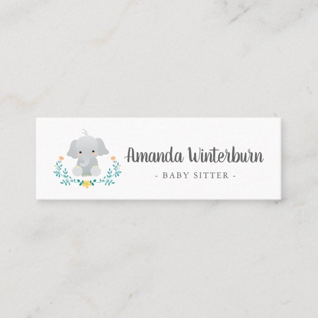 Babysitter carte de visite mignonne (Devant)