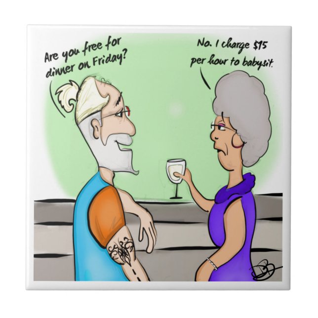 Babysitter Ceramic Tile (Front)