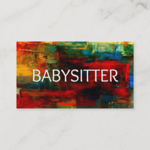 Babysitter Colourful Business Card