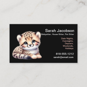 Babysitter, House Sitter, Pet Sitting Business Card