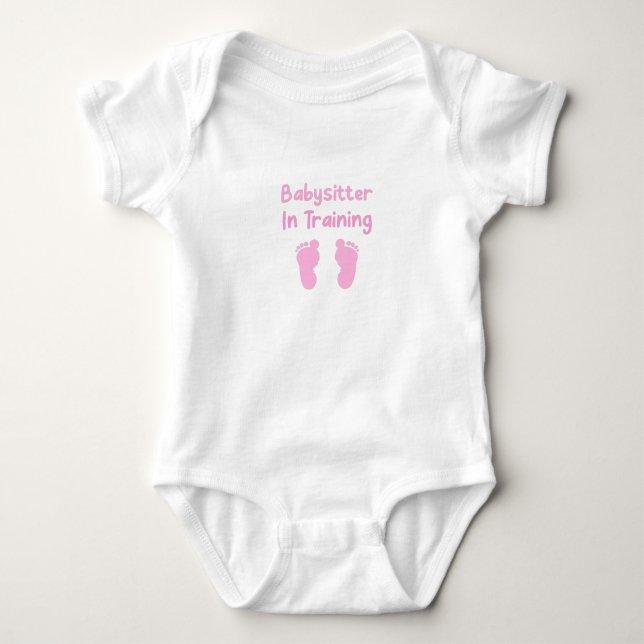 Babysitter In Training Baby Bodysuit (Front)