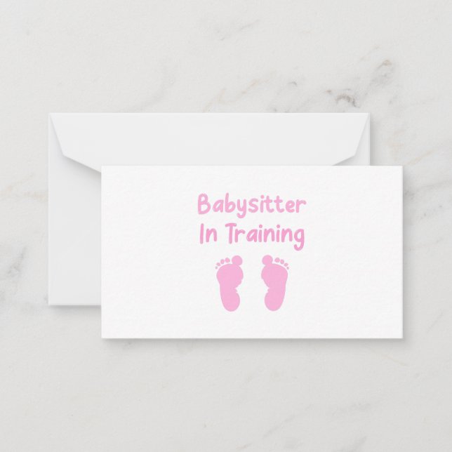 Babysitter In Training Card (Front)