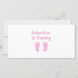 Babysitter In Training Thank You Card