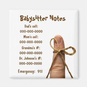 Babysitter magnet