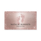Babysitter Nanny Modern Rose Gold Glitter