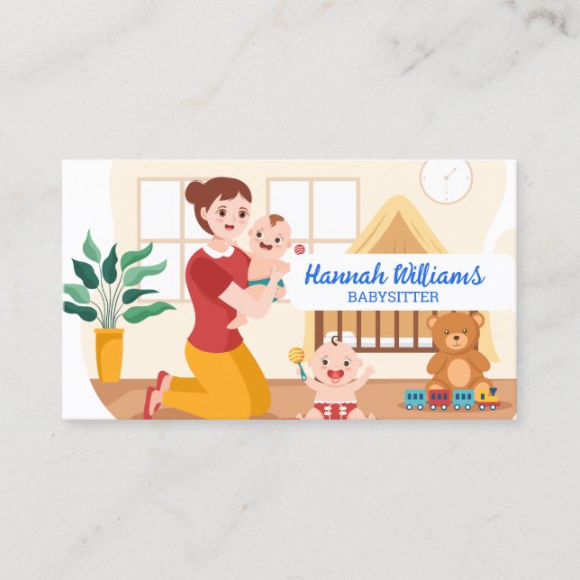 Babysitter QR Code Business Card (Front)