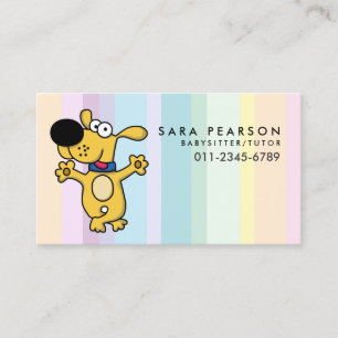 Babysitter Tutor Child Care Dancing Dog Business Card