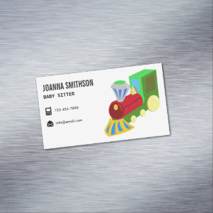 Babysitting Day Care Kindergarten Babysitter Magnetic Business Card