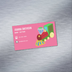Babysitting Day Care Kindergarten Babysitter Magnetic Business Card