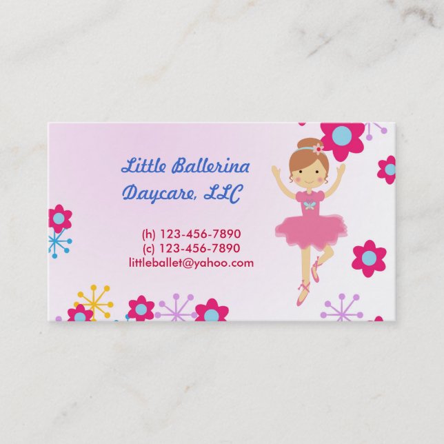 Babysitting daycare child care Mommy calling card (Front)