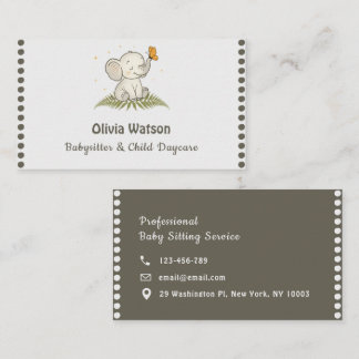 Babysitting Nanny Child Daycare Service Childcare Business Card