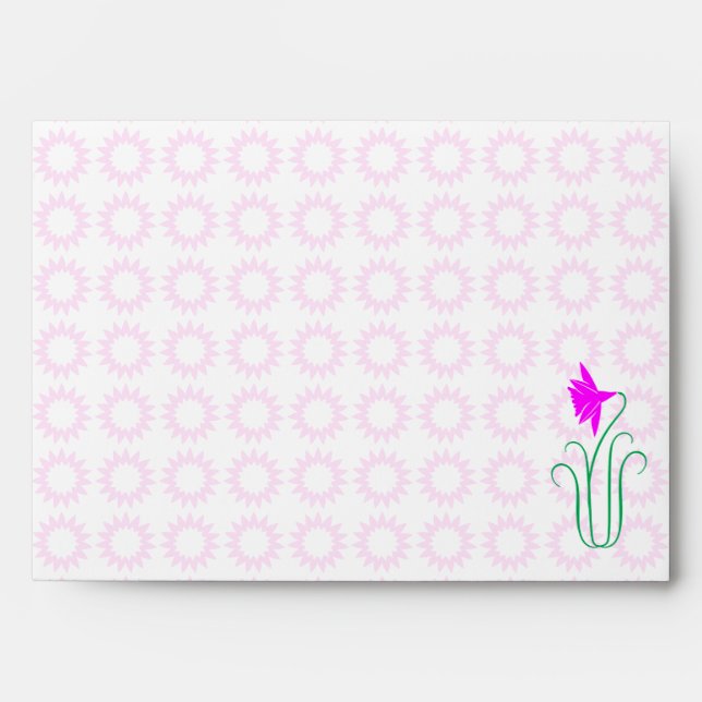BabySoft BabyPink  Star Sparkle Pattern Envelope (Front)