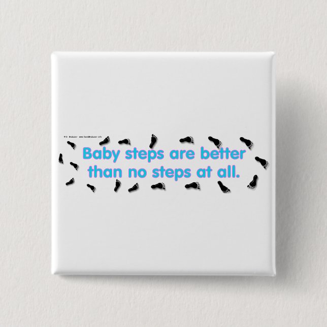 BabySteps 2 Inch Square Button (Front)