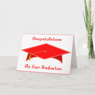 Bac de diplôme Casquette ou carte papier rouge imp