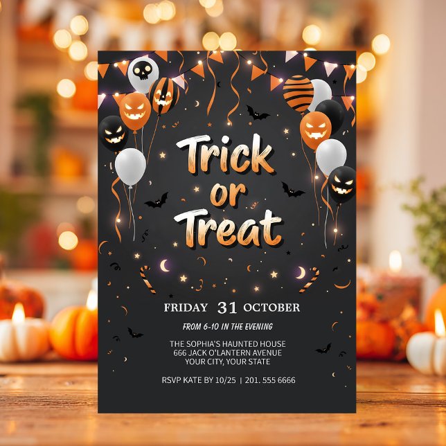 Bac ou traitement Invitation Halloween (Créateur téléchargé)
