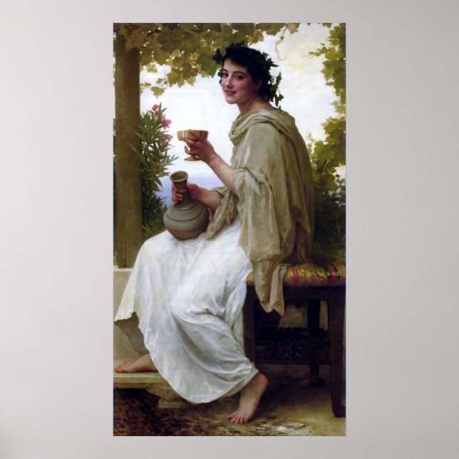 Bacchante by William-Adolphe Bouguereau Poster (Front)