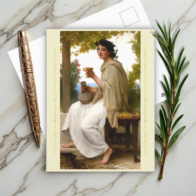 Bacchante by William Bouguereau Postcard (Creator Uploaded)