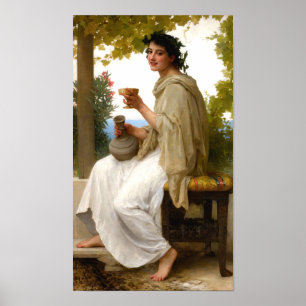 Bacchante by William Bouguereau Poster