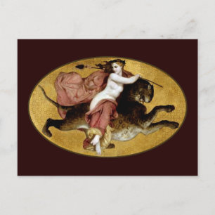 Bacchante On A Panther Postcard