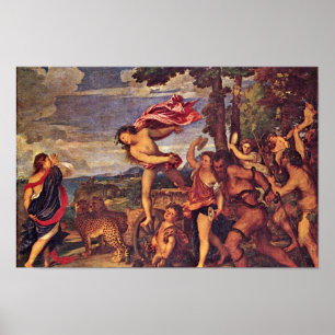 Bacchus And Ariadne " By Tizian (Best Quality) Poster
