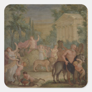Bacchus and Ariadne (oil on canvas) 2 Square Sticker
