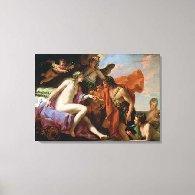 Bacchus and Ariadne (oil on canvas) Canvas Print (Front)