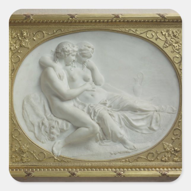 Bacchus comforting Ariadne, 1793 Square Sticker (Front)