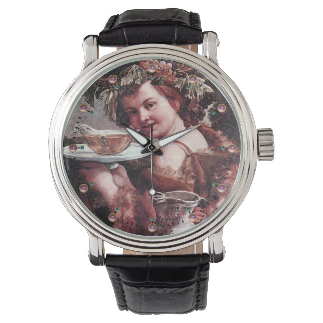 BACCHUS, GRAPES AND WHITE WINE WATCH (Front)