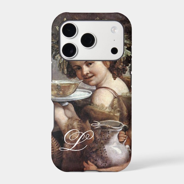 BACCHUS WITH GRAPES AND WINE MONOGRAM (Back)