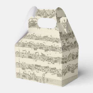Bach 2nd Cello Suite Music Manuscript Favor Box