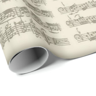 Bach 2nd Cello Suite, Several Manuscript Pages Wrapping Paper