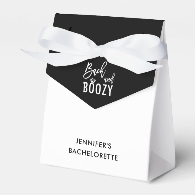Bach and Boozy Bachelorette Bridal Party Favor Box (Front Side)
