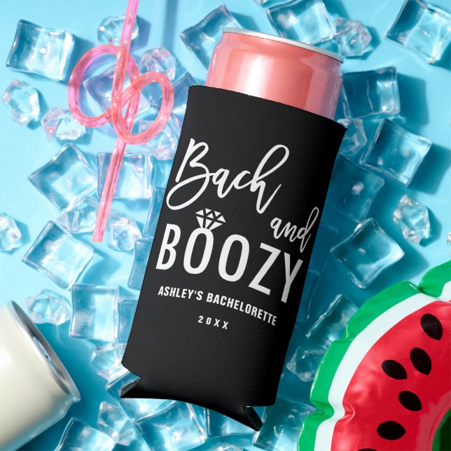 Bach and Boozy Bachelorette Bridal Party Seltzer Can Cooler (In Situ Summer)