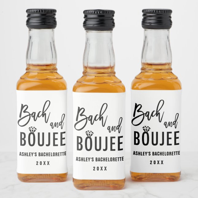 Bach and Boozy Bachelorette Party Favours Liquor Bottle Label (Bottles)