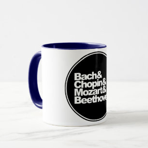 Bach and Chopin and Mozart and Beethoven Mug