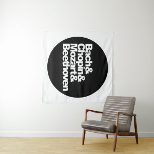 Bach and Chopin and Mozart and Beethoven Tapestry