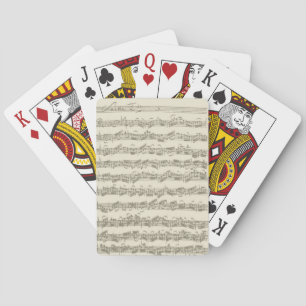 Bach Cello Suite Music Manuscript Playing Cards