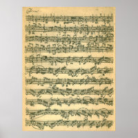 Bach Chaconne First Page Manuscript Facsimile