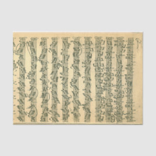 Bach Chaconne Manuscript for Violin Solo Tissue Paper