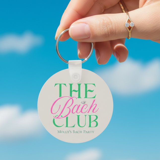Bach Club Pink Bachelorette Keychain (Bach Club Pink Bachelorette Keychain)