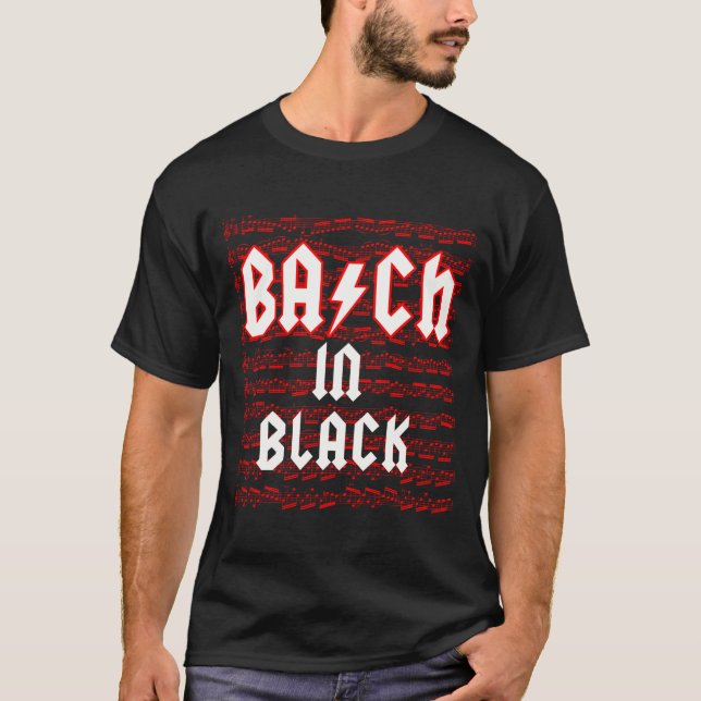 Bach in Black T-Shirt (Front)