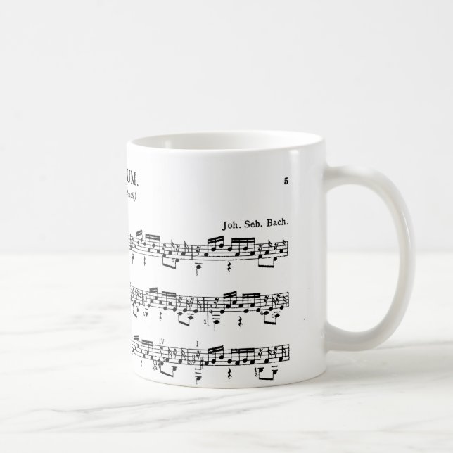 Bach Lute Prelude Coffee Mug (Right)