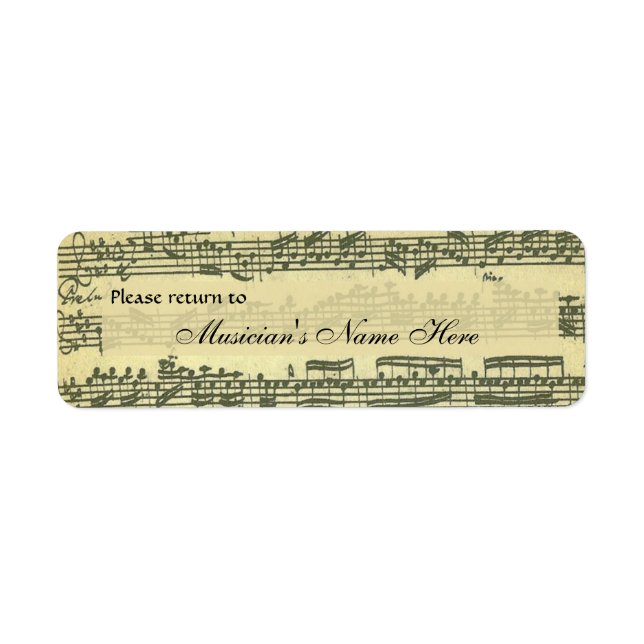Bach Partita, Étiquette de propriétés (Devant)
