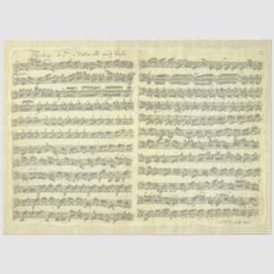 Bach Partita for Solo Violin Music Manuscript Tissue Paper